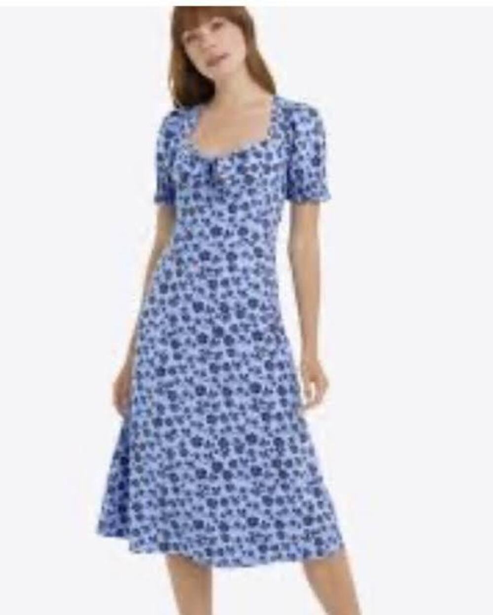 Draper James Patsy Dress Bluebell Magnolia Floral Midi Women’s 6